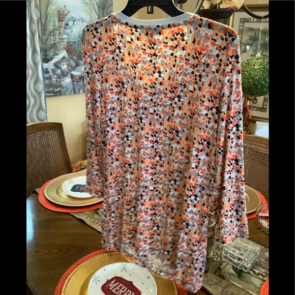 Laura Ashley long sleeve top new with tags medium pixel print 58$ retail - Picture 2 of 11